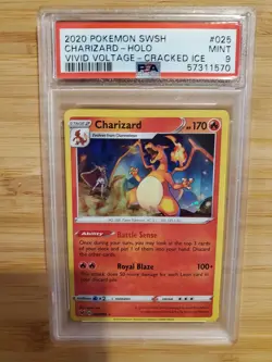 Pokemon TCG Charizard Vivid Voltage 025/185 Exclusive Cracked Ice Holo PSA 9 - Image 1
