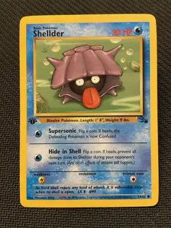 Shellder 54/62 Common 1st Edition Fossil Pokemon Card - Image 1