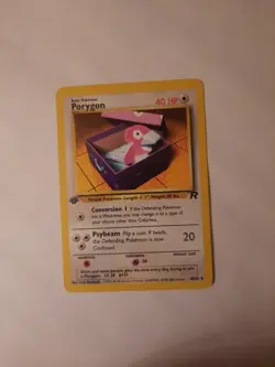 Pokemon Card Team Rocket 1st Edition Regular Finish Porygon 48/82 Vintage - Image 3
