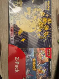 Pokemon Surging Sparks ETB + Booster Bundle Costco 2-pack Sealed - Image 1