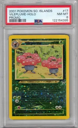 2001 POKEMON SOUTHERN ISLANDS PROMO #17 VILEPLUME HOLO PSA 8 NEW SLAB !! - Image 1