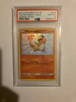 2019 Pokemon Hidden Fates SHINY CHARMANDER Holo #SV6 PSA 10 - Image 1