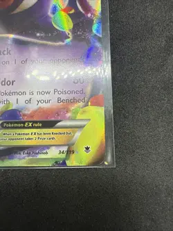 Pokemon TCG Gengar EX 34/119 Phantom Forces Ultra Rare Card - Image 3