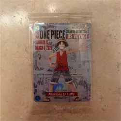Bandai Namco One Piece CCG Monkey.D.Luffy P-055 US Voyage Promo Character Card - Image 1