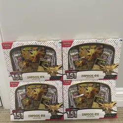 Pokemon TCG Scarlet & Violet 151 Zapdos EX Collection Box Sealed - Lot of 4 - Image 1