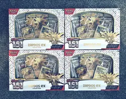 Pokemon TCG Scarlet & Violet 151 Zapdos EX Collection Box Sealed Lot Of 4 - Image 1