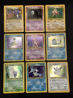 Vintage Holo Rare Pokemon Cards WOTC Era Base Set, Fossil, Jungle MP/HP Mewtwo - Image 1