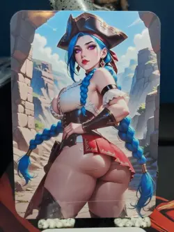 1/1 Only 1 Made Jinx Arcane Legends Pirate Girl Custom Waifu 2026 Card 5x3.5 - Image 1