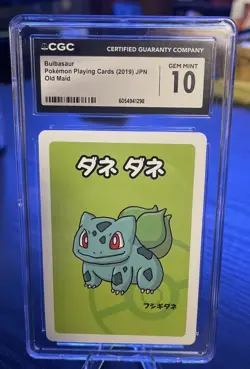 3 CGC GEM MINT 10 2019 JPN Old Maid Cards Featuring Bulbasaur , Mew & Pikachu - Image 4