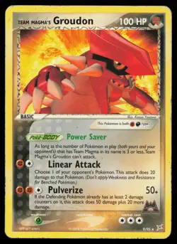 Team Magma's Groudon 9/95 Rare Deck Exclusives Non Holo Pokemon Card - Image 1