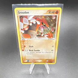 Pokemon Groudon 5/106 Emerald Basic 80 HP Holo Rare Card English TCG - Image 1