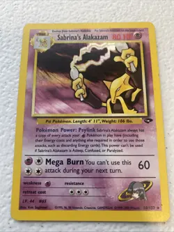 Sabrina's Alakazam 16/132 Gym Challenge Holo Light Played Pokemon Card - Image 1
