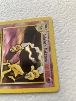 Sabrina's Alakazam 16/132 Gym Challenge Holo Light Played Pokemon Card - Image 3