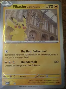 Sealed Pikachu At The Museum Jumbo Promo Card - Pokemon X Natural History Museum - Image 1
