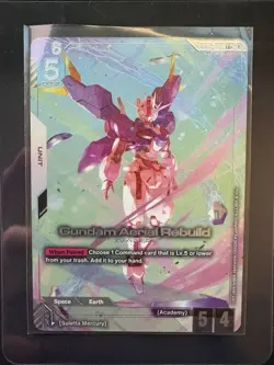 Gundam Aerial Rebuild LR+ GD01-067 Alt Art Foil Mint Gundam TCG Card Game - Image 1