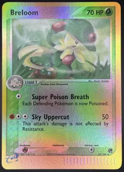 Pokemon TCG Breloom Sandstorm Reverse Holo 33/100 LP - Image 1