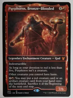 Mtg Purphoros, Bronze-Blooded (Showcase) Theros Beyond Death Regular - Image 1