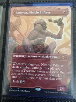 MTG Magic The Gathering Modern Horizons 2 Borderless Ragavan Nimble Pilferer LP - Image 1
