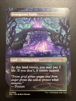 Overgrown Tomb (Borderless) 350 MTG NM - Lorwyn Eclipsed Normal - Image 2