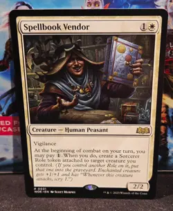 magic the gathering - Spellbook Vendor - Creature - Human Peasant - Rare - Image 1