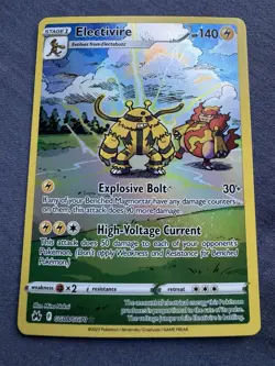 Pokemon TCG Electivire Crown Zenith Galarian Gallery Holo Rare Card GG08/GG70 NM - Image 1