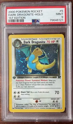Dark Dragonite First Edition Holo 2000 Pokemon Rocket 5/82 PSA 9 - Image 1