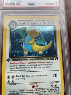 Dark Dragonite First Edition Holo 2000 Pokemon Rocket 5/82 PSA 9 - Image 2