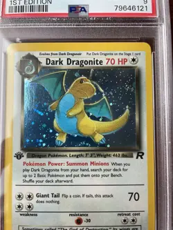 Dark Dragonite First Edition Holo 2000 Pokemon Rocket 5/82 PSA 9 - Image 3