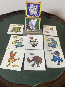 Blastoise #09 & Venomoth #49 Pokemon 1999 Artbox Sticker with 8 BREAD Promo List - Image 1