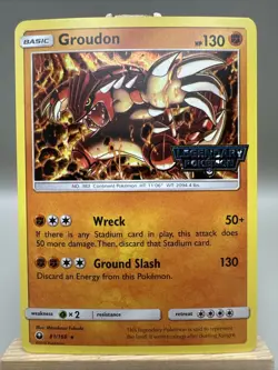 Groudon 81/168 Legendary Pokemon Stamped Gamestop Promo Cosmos Holo Unsealed NM - Image 1