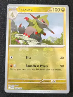 Pokemon 2025 Fraxure (Master Ball Pattern) 069/086 Reverse Holo Black Bolt - Image 1