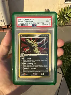 2004 Pokemon Ex Team Rocket Returns Dark Tyranitar Reverse Foil PSA 9 - Image 1