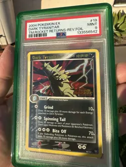 2004 Pokemon Ex Team Rocket Returns Dark Tyranitar Reverse Foil PSA 9 - Image 2