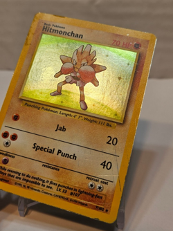 Hitmonchan 7/102 Holo Rare Base Set Unlimited Pokemon 1143 - Image 3