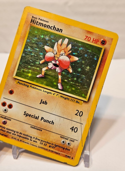 Hitmonchan 7/102 Holo Rare Base Set Unlimited Pokemon 1143 - Image 4