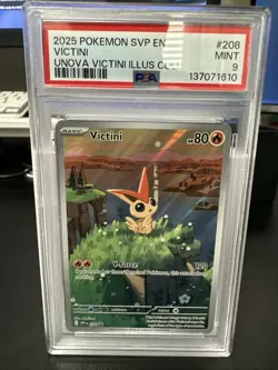 PSA 9 Victini 208 Pokemon SV Scarlet & Violet Promo 2025 Mint Graded - Image 1