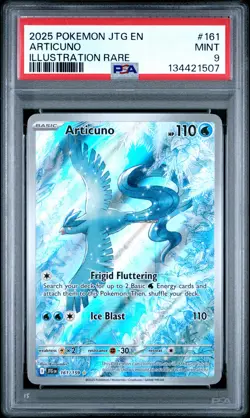 2025 POKEMON JTG EN-JOURNEY TOGETHER ILLUSTRATION RARE #161 ARTICUNO PSA 9 - Image 1
