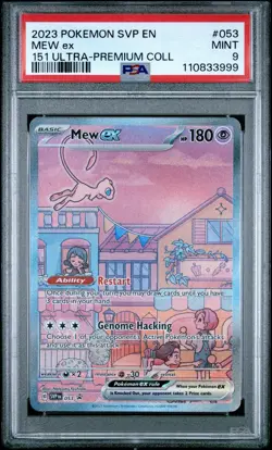 Mew EX 053 PSA 9 Mint Pokemon 151 Ultra Premium Collection SVP en Promo - Image 1