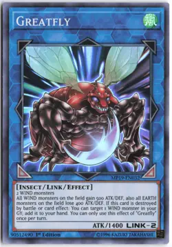 Yugioh - Greatfly MP19-EN032 1st Edition - 2019 Gold Sarcophagus Tin Mega Pack - Image 1