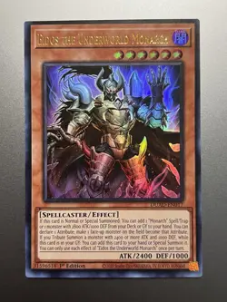 Yugioh - Eidos The Underworld Monarch Ultra Rare DUAD-EN017, Near Mint, 1st Ed - Image 1