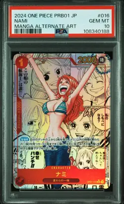MANGA ALT ART NAMI PRB01-016 R PREMIUM ONE PIECE THE BEST Japanese PSA 10 #0188 - Image 1