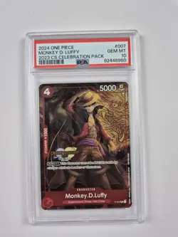 PSA 10 Gem Mint Monkey D Luffy 007 2023 CS Celebration Pack One Piece English - Image 2
