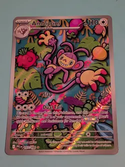 Ambipom 107/094 Illustration Rare Phantasmal Flames Pokemon Card (NM/M) - Image 1
