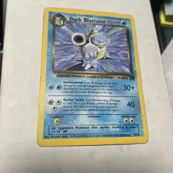 Pokemon Card Dark Blastoise Team Rocket Unlimited Non Holo 20/82 Corner Crease - Image 1