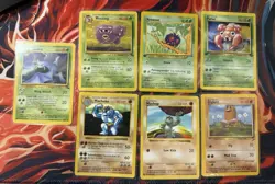 Vintage Pokemon Wotc 7 Card Lot (Shadowless, 1st Edition, Fossil, Base Set) - Image 1