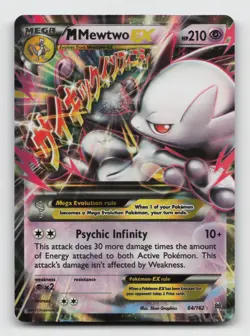 Pokemon Mega Mewtwo EX TCG Holo Card Breakthrough Pokemon 64/162 NM Condition - Image 1
