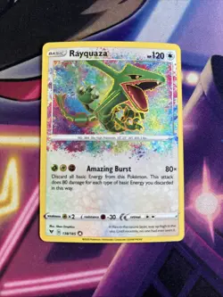 Rayquaza 138/185 Pokemon Vivid Voltage Sword & Shield Amazing Rare Card NM - Image 1