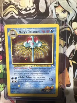 Misty's Tentacruel 10/132 Holo Rare Gym Heroes WOTC Pokemon Card LP - Image 1