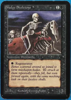 Drudge Skeletons Alpha PLD Black Common MAGIC MTG CARD (ID# 508775) ABUGames - Image 1