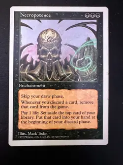 1997 Magic the Gathering Necropotence - Fifth Edition #182 MTG LP - Image 1
